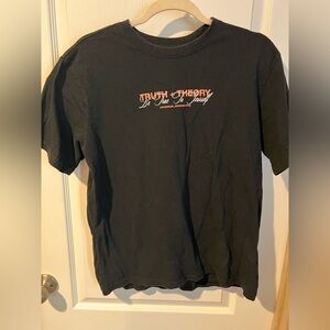 Truth and theory black graphic Tshirt size medium